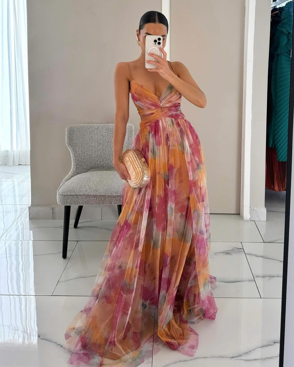 Alina | Atemhaftes Maxi-Kleid