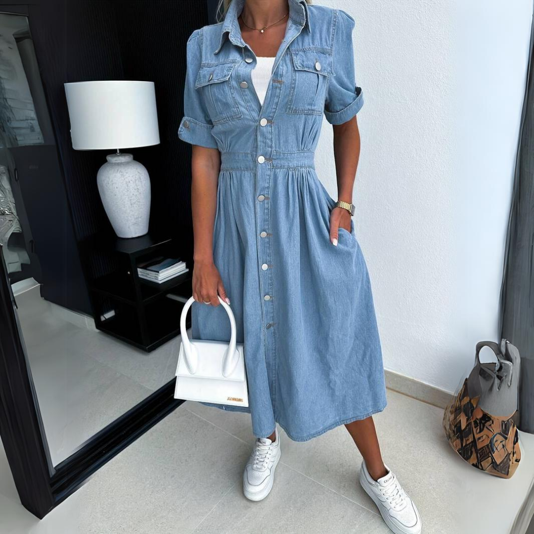 Alissa™ - Trendy Denim Kleid