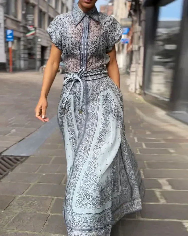 Adele™ - Boho-Druck Zweiteiliges Set