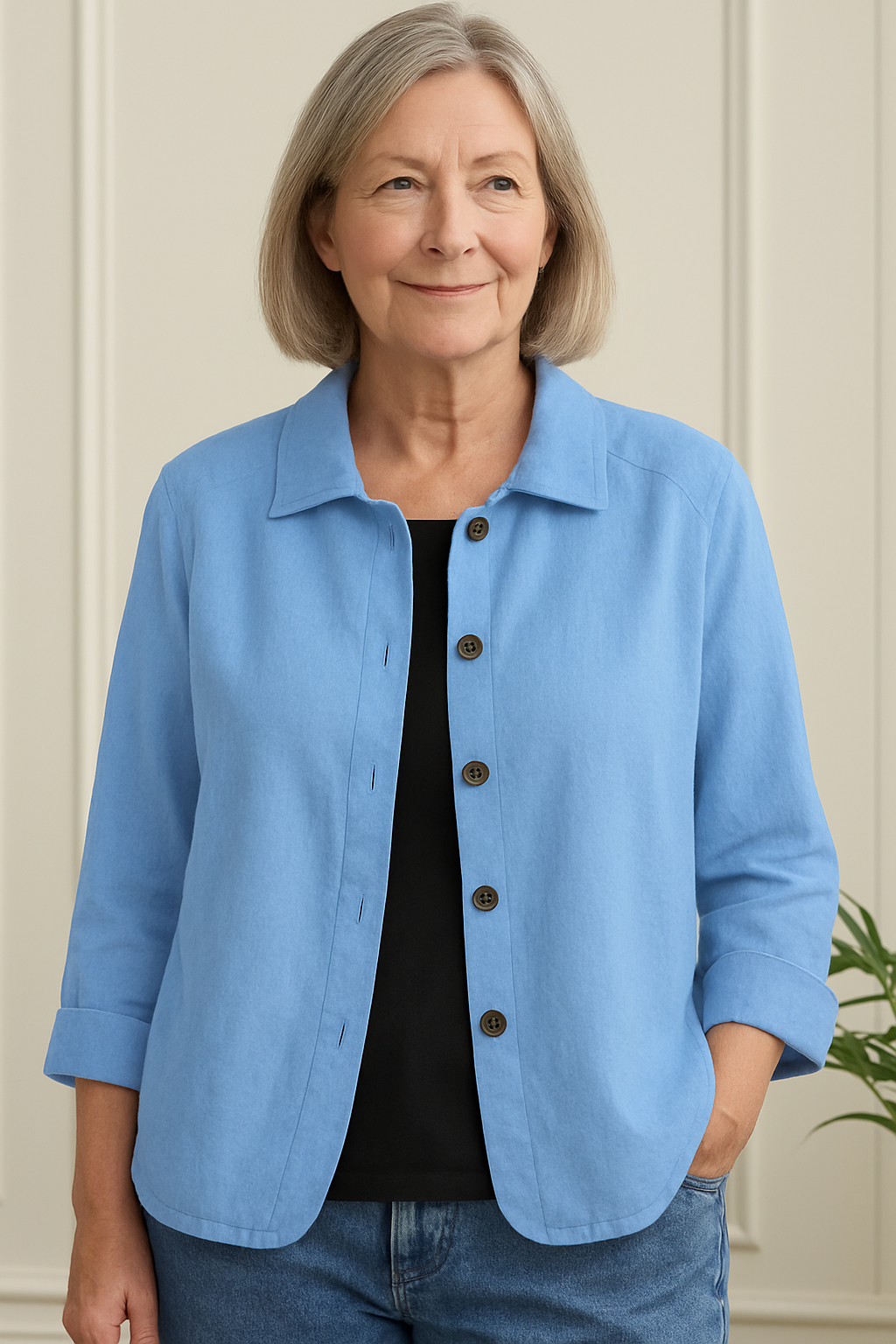 Marilla™ – Klassischer leichter Hemd-Cardigan