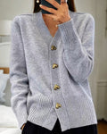 Adele™ - Eleganter Herzknopf-Cardigan