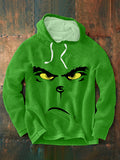 Lustiger klassischer Weihnachtscharakter-Druck Freizeit-Hoodie für Herren