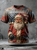 Herren Weihnachtsdruck Freizeit T-Shirt