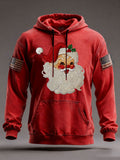 Herren Santa Oversized Drop-Shoulder Hoodie mit Taschen