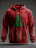 Herren Weihnachtsbaum Druck Casual Hoodie