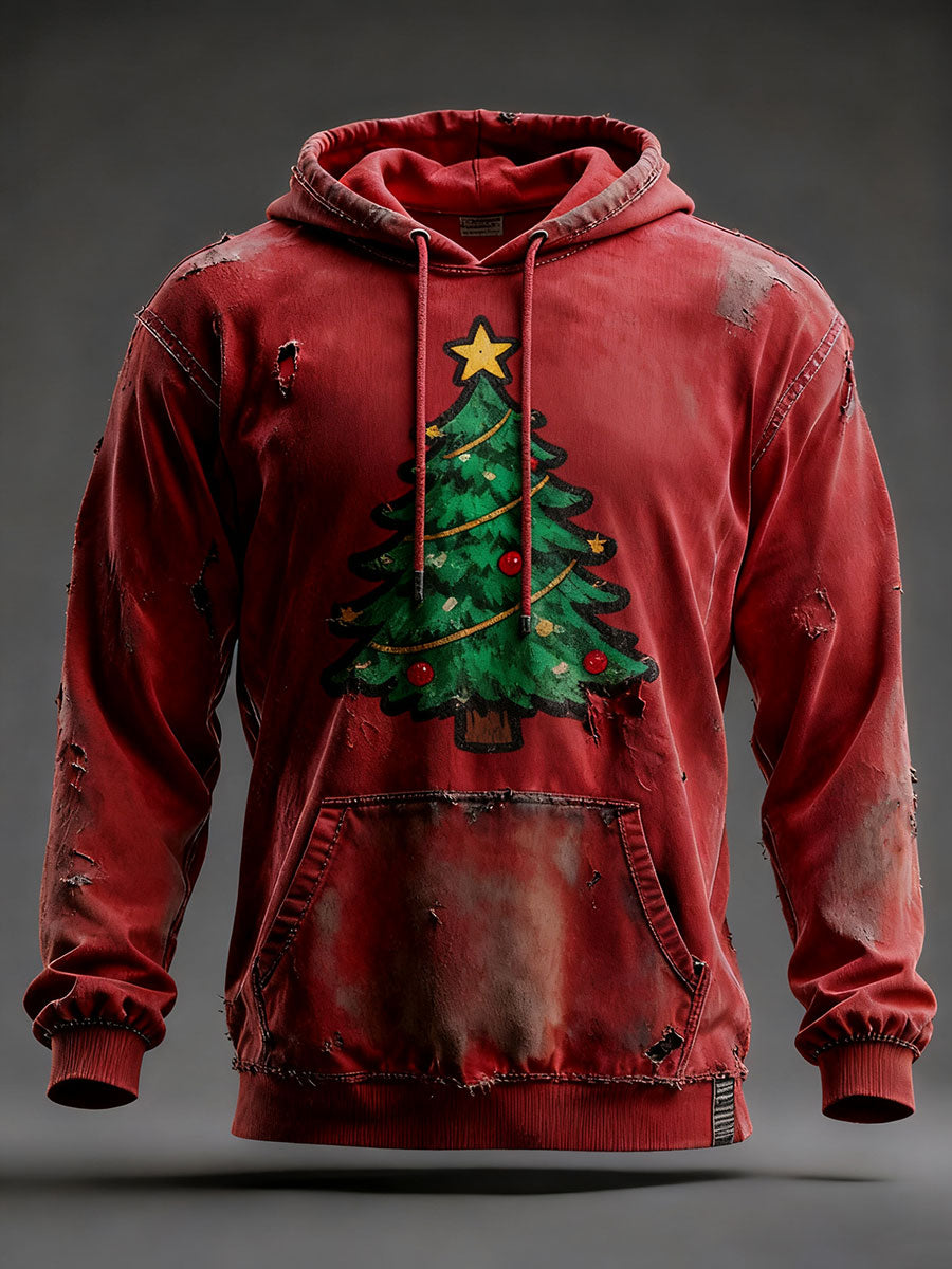 Herren Weihnachtsbaum Druck Casual Hoodie
